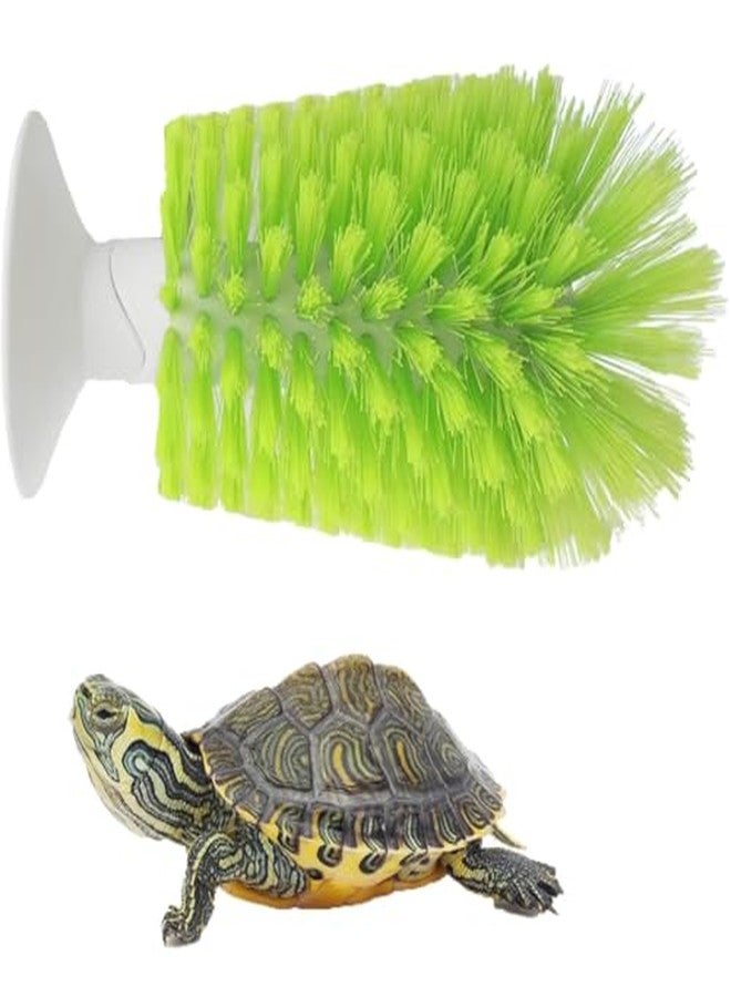 FORZENA Turtle Brush with Suction Cup for Tank Scratches - Back and Shell Cleaning, Scrub for Red Eared Slider, Exfoliate and Remove Scutes (Green) - Image 1